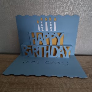 pop up Birthday cake card with Candles